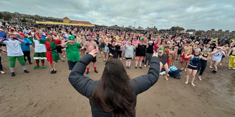 Boxing Day Dip 2025, Spittal Beach, Berwick upon Tweed